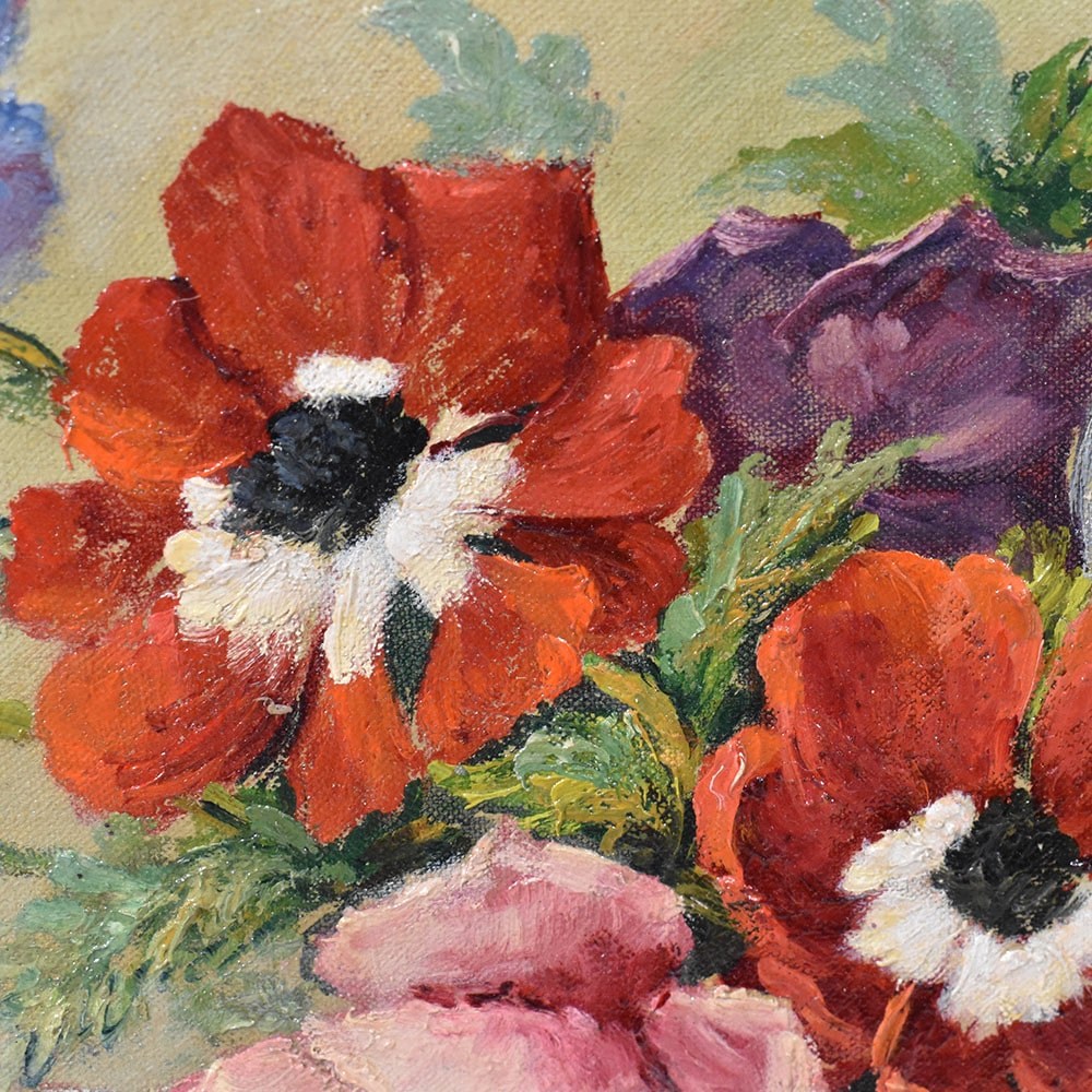 QF551 1 antique flower paintings floral canvas  Art deco.jpg